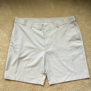✨PGA Tour Men's Light Beige Polyester Golf Shorts - Size 44 - VGUC - Flat Front